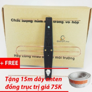 Anten thu sóng DVB T2 có mạch khuếch đại Dunal tặng 15m cáp tín hiệu