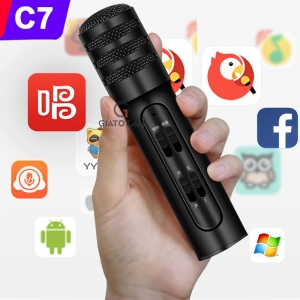 Bộ micro thu âm cầm tay đa năng livetream karaoke C7