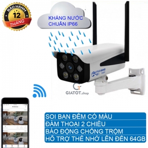 Camera wifi yoosee ngoài trời IP W226 full HD 1080p coi ban đêm có màu