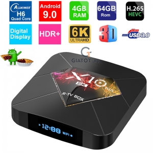 Android TV Box X10 Plus 6K ram 4GB bộ nhớ 64GB