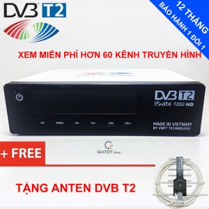 Đầu thu kỹ thuật số DVB T2 VNPT Igate T202HD tặng Anten DVB T2