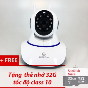 Camera wifi 2 râu YooSee HD-720P S100 tặng kèm thẻ nhớ camera 32G