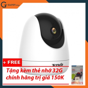 Camera IP Wifi Tenda CP3 Full HD 1080P xoay 360° tặng thẻ nhớ 32G - Chính hãng