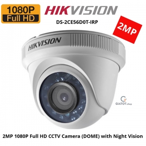 Camera trong nhà Hikvision HD TVI 2.0 MP DS-2CE56D0T-IRP chính hãng
