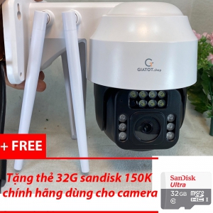 Camera IP wifi ngoài trời PTZ YOOSEE full HD1080P tặng thẻ nhớ 32G