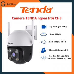 Camera wifi ngoài trời xoay 360 Tenda CH3 full HD 1080P soi đêm có màu - chính hãng