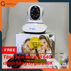 Camera wifi Yoosee chuẩn 3 râu Full HD soi đêm có màu tặng kèm thẻ nhớ 64G