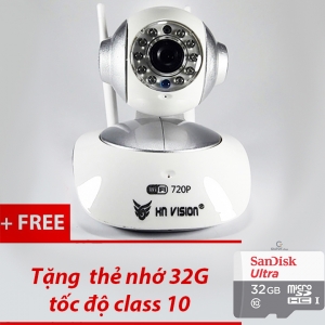 Camera wifi cao cấp HNvision HD-720P 7100 tặng thẻ nhớ 32G