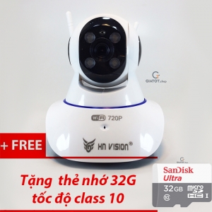 Camera wifi YooSee HN-vision 3 râu 4 led HD-720P YJ02 tặng thẻ nhớ 32G