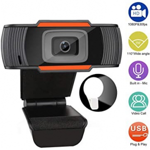 Webcam tích hợp microphone cho chất lượng âm thanh khớp hình ảnh fullHD 1080P