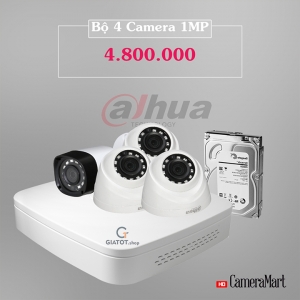 Trọn bộ camera Dahua 04 mắt camera DH431-1.0MP giá cực rẻ hàng chính hãng