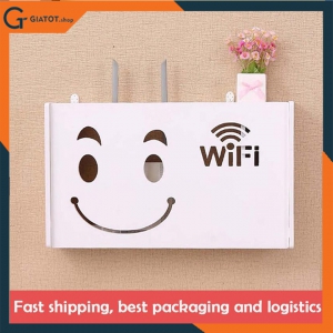 Kệ wifi chữ nhật hình mặt cười treo tường