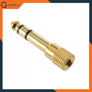 Jack đầu chuyển 3.5 ra 6.5 mạ vàng - Đầu chuyển cho tai nghe mic đàn Guitar điện