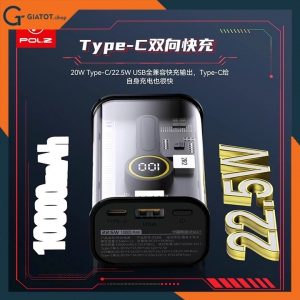 Sạc dự phòng POL.Z P8 10.000mah sạc nhanh 20W màn hình led hiển thị phần trăm pin