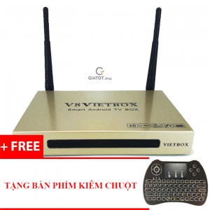 Android Box ram 1G V8 VIETBOX tặng bàn phím kiêm chuột