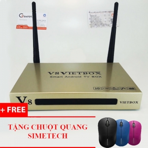 Android Box ram 1G V8 VIETBOX tặng chuột quang Simetech