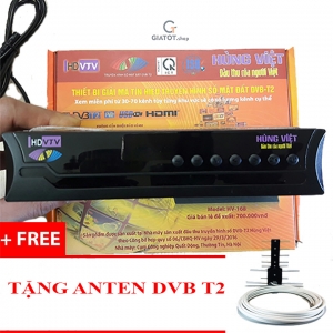 Đầu thu kỹ thuật số DVB-T2 HÙNG VIỆT HV-168 tặng Anten DVB T2