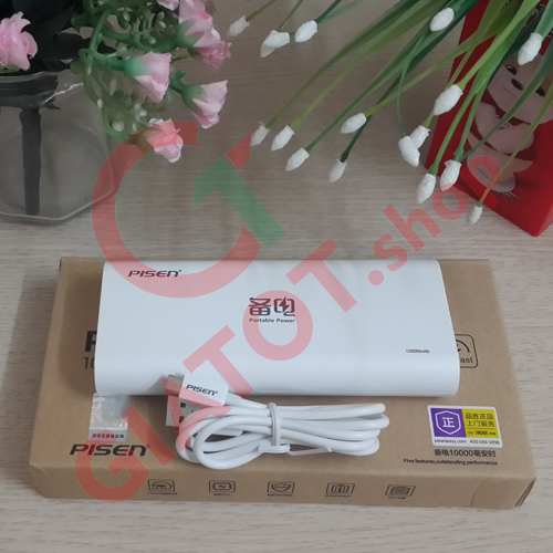 Pin sạc dự phòng Pisen Portable 10000mAh (Trắng)